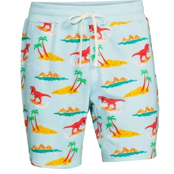 Dinosaur Print Men’s Lounge Shorts - Picture 1 of 12